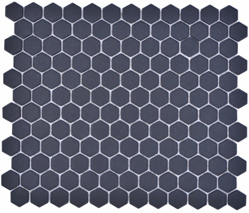 Ceramica mosaico hexagon nero - ceramica,